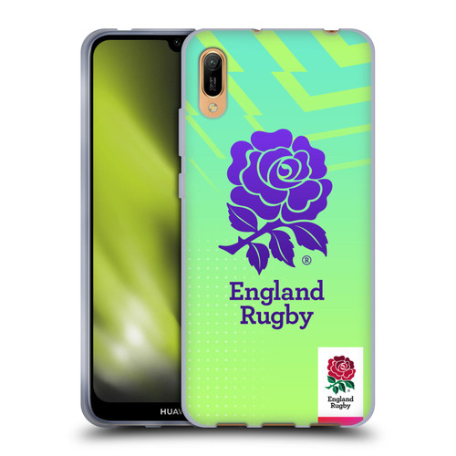 England Rugby Union This Rose Means Everything Logo in Neon Green Soft Gel Case for Huawei Y6 Pro (2019)