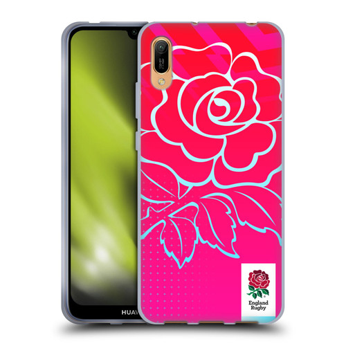 England Rugby Union This Rose Means Everything Oversized Logo Soft Gel Case for Huawei Y6 Pro (2019)