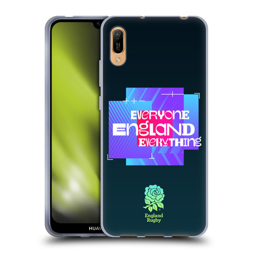 England Rugby Union This Rose Means Everything Slogan in Black Soft Gel Case for Huawei Y6 Pro (2019)