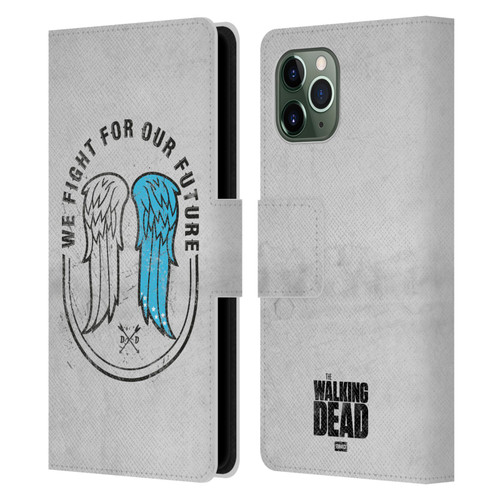 AMC The Walking Dead Daryl Dixon Iconic Wings Leather Book Wallet Case Cover For Apple iPhone 11 Pro