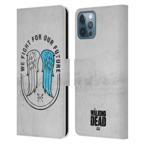 AMC The Walking Dead Daryl Dixon Iconic Wings Leather Book Wallet Case Cover For Apple iPhone 12 / iPhone 12 Pro