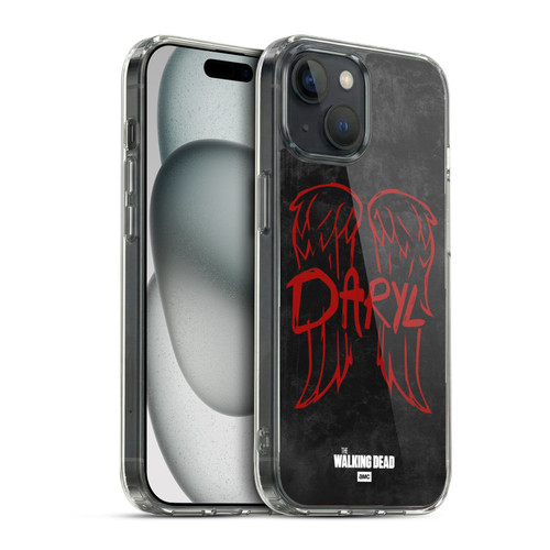 AMC The Walking Dead Daryl Dixon Iconic Wings Logo Soft Gel Case for Apple iPhone 15 & MagSafe