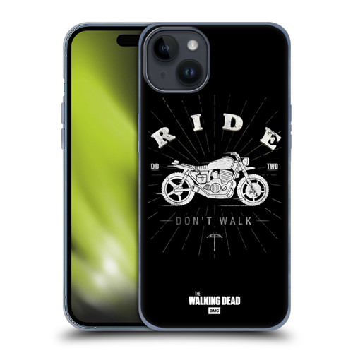 AMC The Walking Dead Daryl Dixon Iconic Ride Don't Walk Soft Gel Case for Apple iPhone 15 Plus