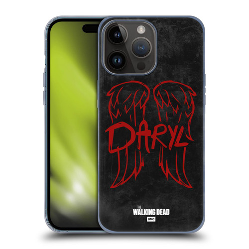 AMC The Walking Dead Daryl Dixon Iconic Wings Logo Soft Gel Case for Apple iPhone 15 Pro Max