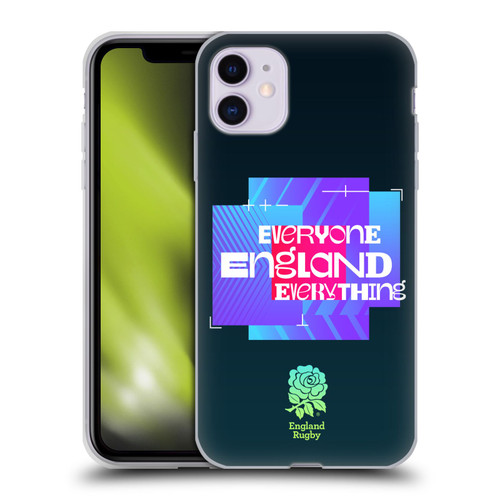 England Rugby Union This Rose Means Everything Slogan in Black Soft Gel Case for Apple iPhone 11