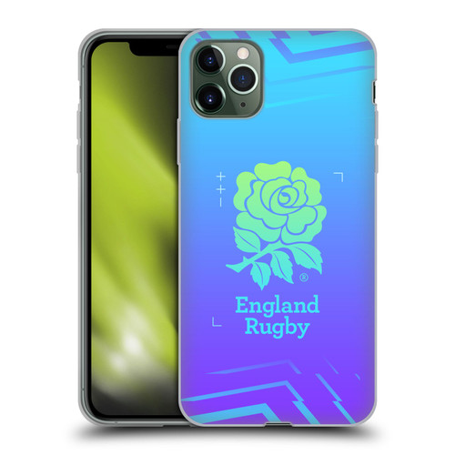 England Rugby Union This Rose Means Everything Logo in Purple Soft Gel Case for Apple iPhone 11 Pro Max