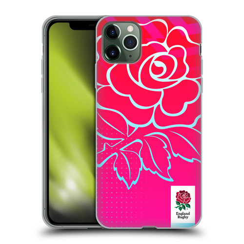 England Rugby Union This Rose Means Everything Oversized Logo Soft Gel Case for Apple iPhone 11 Pro Max
