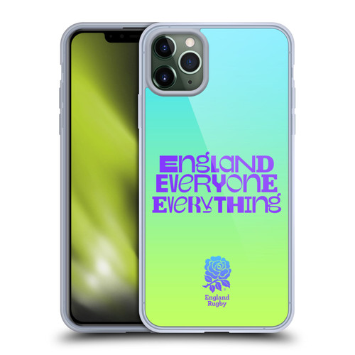 England Rugby Union This Rose Means Everything Slogan in Cyan Soft Gel Case for Apple iPhone 11 Pro Max