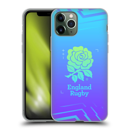 England Rugby Union This Rose Means Everything Logo in Purple Soft Gel Case for Apple iPhone 11 Pro