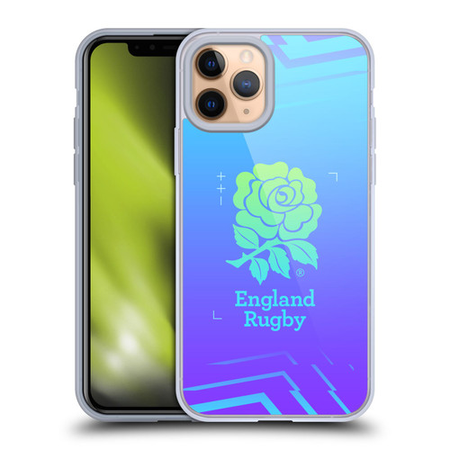 England Rugby Union This Rose Means Everything Logo in Purple Soft Gel Case for Apple iPhone 11 Pro