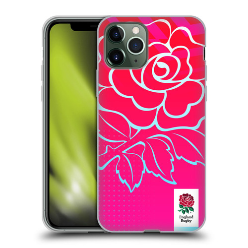 England Rugby Union This Rose Means Everything Oversized Logo Soft Gel Case for Apple iPhone 11 Pro