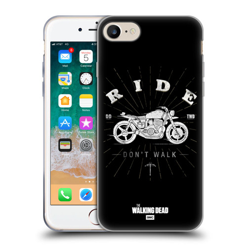 AMC The Walking Dead Daryl Dixon Iconic Ride Don't Walk Soft Gel Case for Apple iPhone 7 / 8 / SE 2020 & 2022