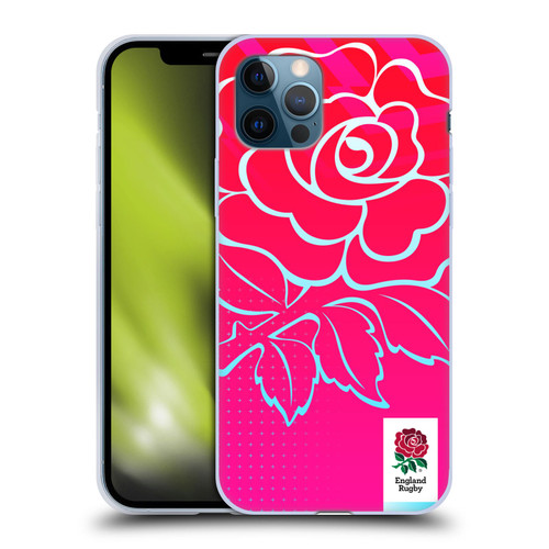 England Rugby Union This Rose Means Everything Oversized Logo Soft Gel Case for Apple iPhone 12 / iPhone 12 Pro
