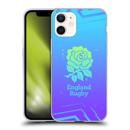 England Rugby Union This Rose Means Everything Logo in Purple Soft Gel Case for Apple iPhone 12 Mini