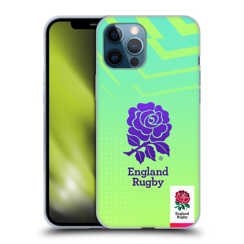 England Rugby Union This Rose Means Everything Logo in Neon Green Soft Gel Case for Apple iPhone 12 Pro Max
