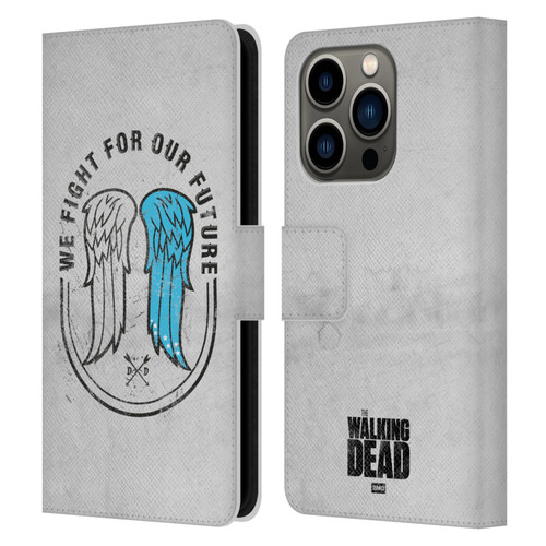 AMC The Walking Dead Daryl Dixon Iconic Wings Leather Book Wallet Case Cover For Apple iPhone 14 Pro