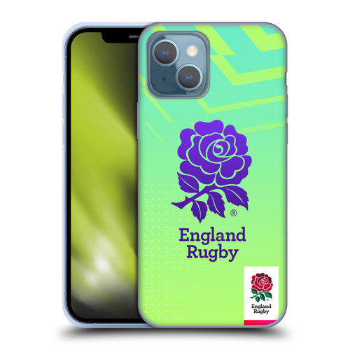 England Rugby Union This Rose Means Everything Logo in Neon Green Soft Gel Case for Apple iPhone 13