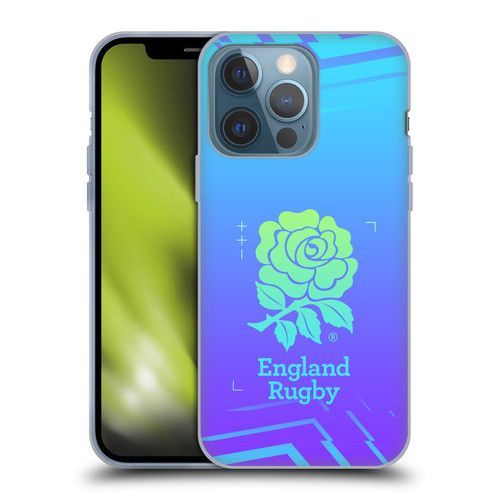 England Rugby Union This Rose Means Everything Logo in Purple Soft Gel Case for Apple iPhone 13 Pro