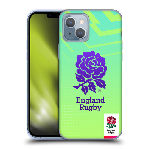 England Rugby Union This Rose Means Everything Logo in Neon Green Soft Gel Case for Apple iPhone 14