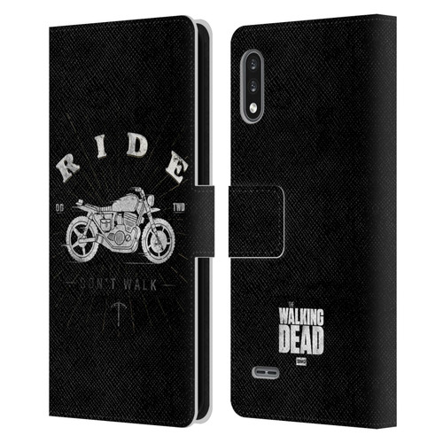 AMC The Walking Dead Daryl Dixon Iconic Ride Don't Walk Leather Book Wallet Case Cover For LG K22