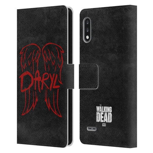 AMC The Walking Dead Daryl Dixon Iconic Wings Logo Leather Book Wallet Case Cover For LG K22