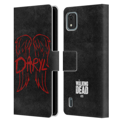 AMC The Walking Dead Daryl Dixon Iconic Wings Logo Leather Book Wallet Case Cover For Nokia C2 2nd Edition