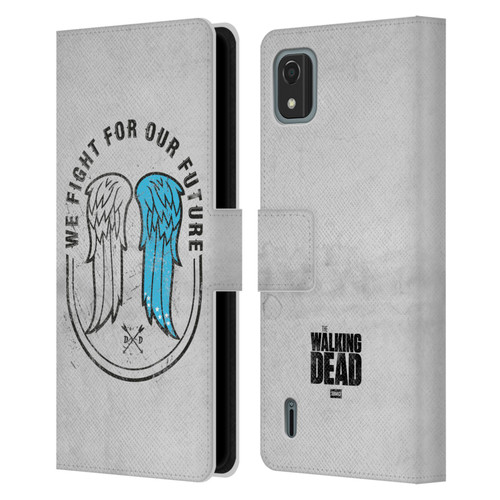 AMC The Walking Dead Daryl Dixon Iconic Wings Leather Book Wallet Case Cover For Nokia C2 2nd Edition