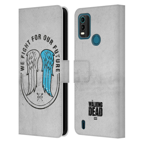 AMC The Walking Dead Daryl Dixon Iconic Wings Leather Book Wallet Case Cover For Nokia G11 Plus