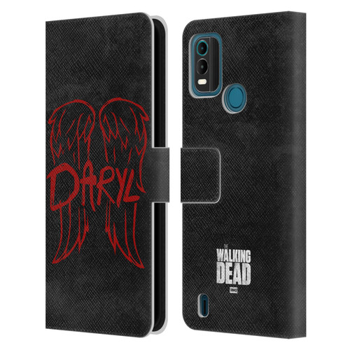 AMC The Walking Dead Daryl Dixon Iconic Wings Logo Leather Book Wallet Case Cover For Nokia G11 Plus