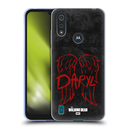 AMC The Walking Dead Daryl Dixon Iconic Wings Logo Soft Gel Case for Motorola Moto E6s (2020)