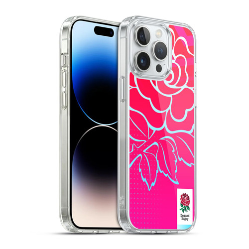 England Rugby Union This Rose Means Everything Oversized Logo Soft Gel Case for Apple iPhone 14 Pro Max & MagSafe