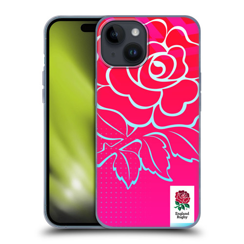 England Rugby Union This Rose Means Everything Oversized Logo Soft Gel Case for Apple iPhone 15
