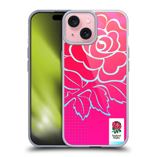 England Rugby Union This Rose Means Everything Oversized Logo Soft Gel Case for Apple iPhone 15