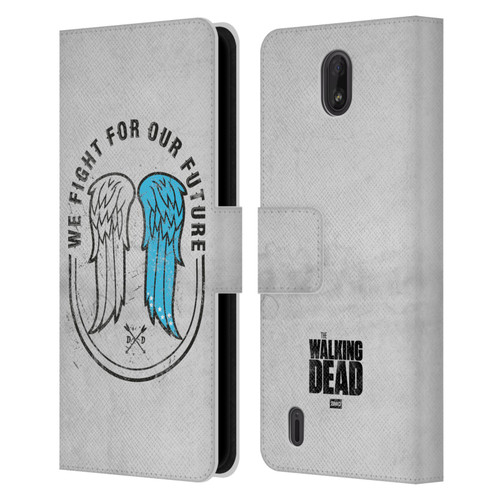 AMC The Walking Dead Daryl Dixon Iconic Wings Leather Book Wallet Case Cover For Nokia C01 Plus/C1 2nd Edition