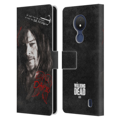 AMC The Walking Dead Daryl Dixon Iconic Grafitti Leather Book Wallet Case Cover For Nokia C21