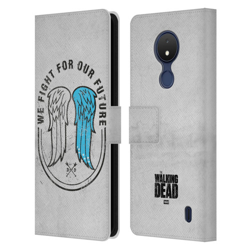 AMC The Walking Dead Daryl Dixon Iconic Wings Leather Book Wallet Case Cover For Nokia C21