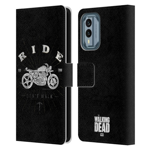 AMC The Walking Dead Daryl Dixon Iconic Ride Don't Walk Leather Book Wallet Case Cover For Nokia X30
