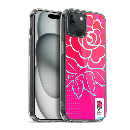 England Rugby Union This Rose Means Everything Oversized Logo Soft Gel Case for Apple iPhone 15 Plus & MagSafe