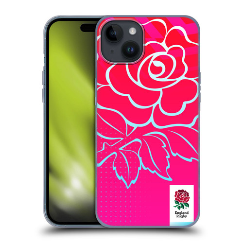 England Rugby Union This Rose Means Everything Oversized Logo Soft Gel Case for Apple iPhone 15 Plus