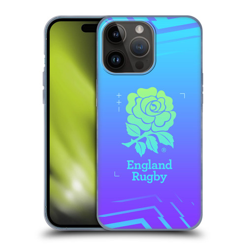 England Rugby Union This Rose Means Everything Logo in Purple Soft Gel Case for Apple iPhone 15 Pro Max