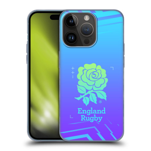 England Rugby Union This Rose Means Everything Logo in Purple Soft Gel Case for Apple iPhone 15 Pro