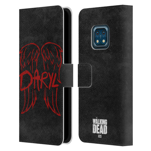 AMC The Walking Dead Daryl Dixon Iconic Wings Logo Leather Book Wallet Case Cover For Nokia XR20