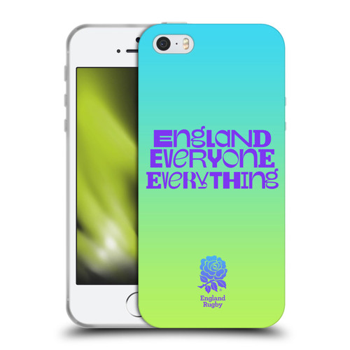 England Rugby Union This Rose Means Everything Slogan in Cyan Soft Gel Case for Apple iPhone 5 / 5s / iPhone SE 2016