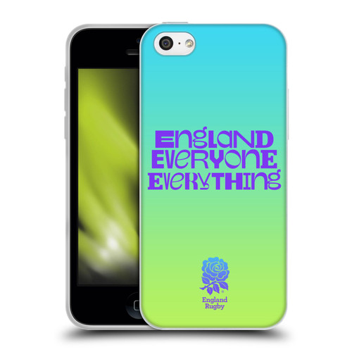 England Rugby Union This Rose Means Everything Slogan in Cyan Soft Gel Case for Apple iPhone 5c