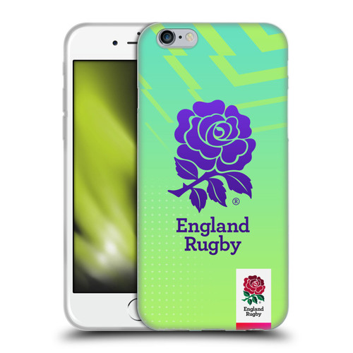 England Rugby Union This Rose Means Everything Logo in Neon Green Soft Gel Case for Apple iPhone 6 / iPhone 6s