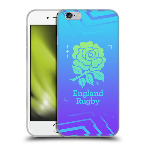 England Rugby Union This Rose Means Everything Logo in Purple Soft Gel Case for Apple iPhone 6 / iPhone 6s
