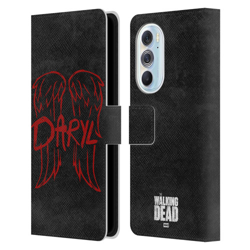 AMC The Walking Dead Daryl Dixon Iconic Wings Logo Leather Book Wallet Case Cover For Motorola Edge X30