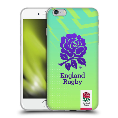 England Rugby Union This Rose Means Everything Logo in Neon Green Soft Gel Case for Apple iPhone 6 Plus / iPhone 6s Plus