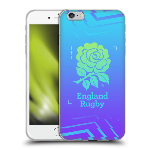 England Rugby Union This Rose Means Everything Logo in Purple Soft Gel Case for Apple iPhone 6 Plus / iPhone 6s Plus
