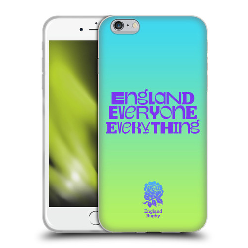 England Rugby Union This Rose Means Everything Slogan in Cyan Soft Gel Case for Apple iPhone 6 Plus / iPhone 6s Plus